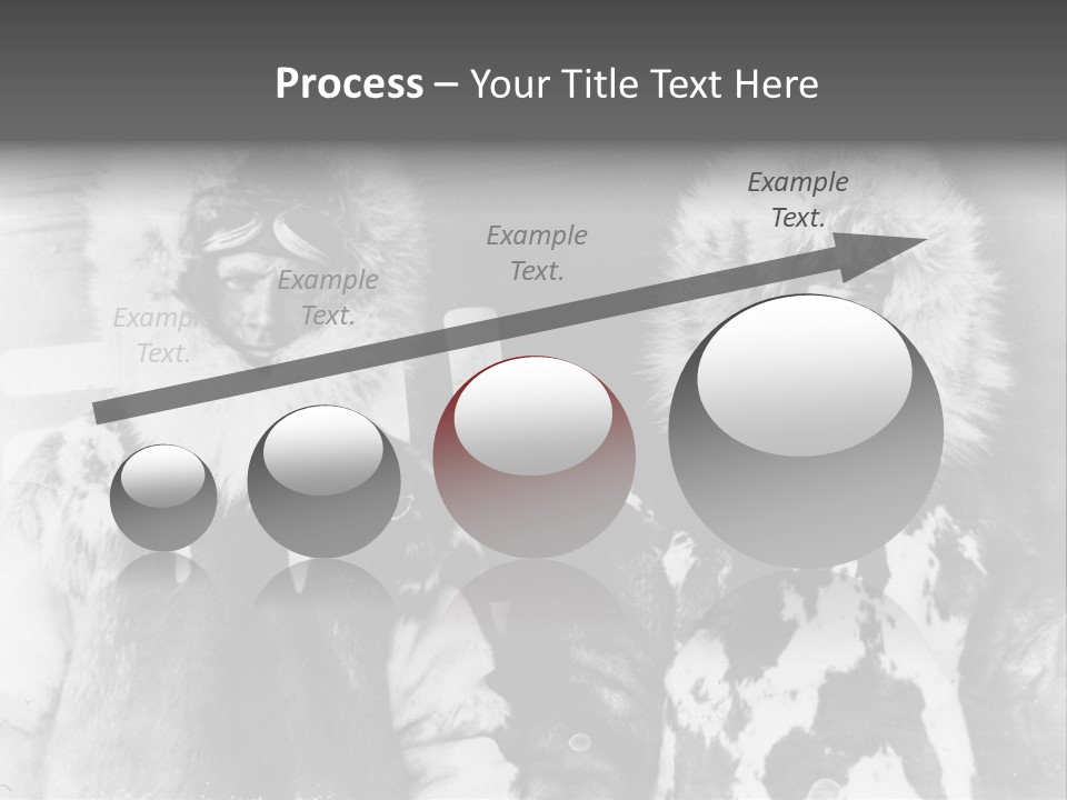 North Pole 20 Th Century People In Fur Coats PowerPoint Template