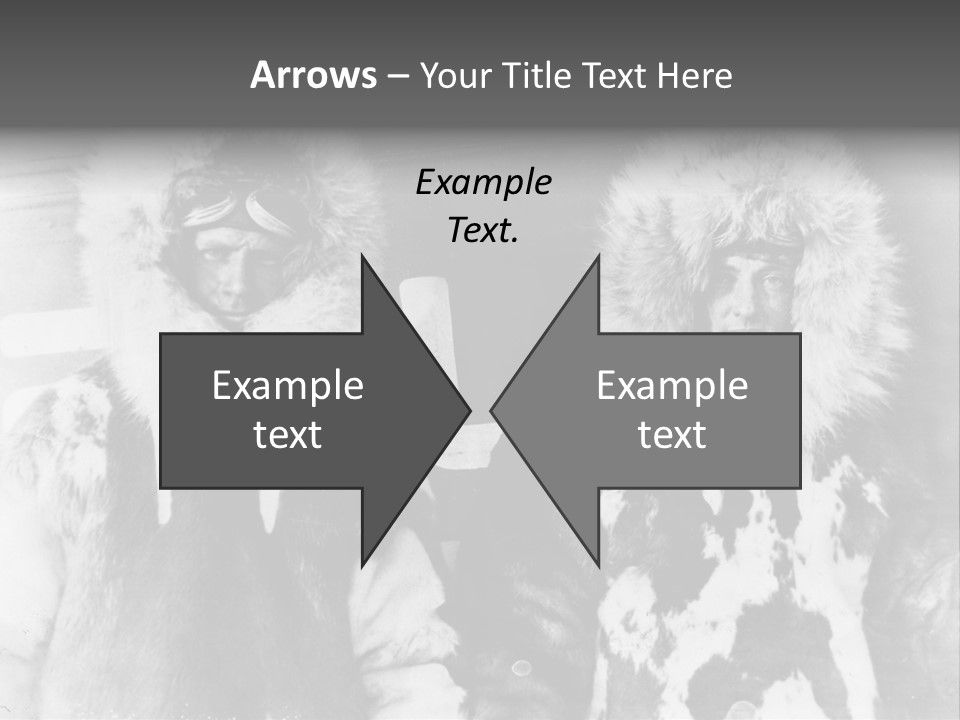 North Pole 20 Th Century People In Fur Coats PowerPoint Template