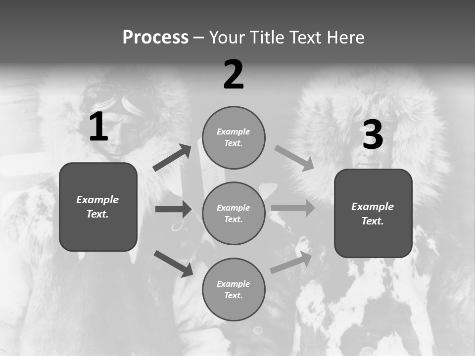 North Pole 20 Th Century People In Fur Coats PowerPoint Template