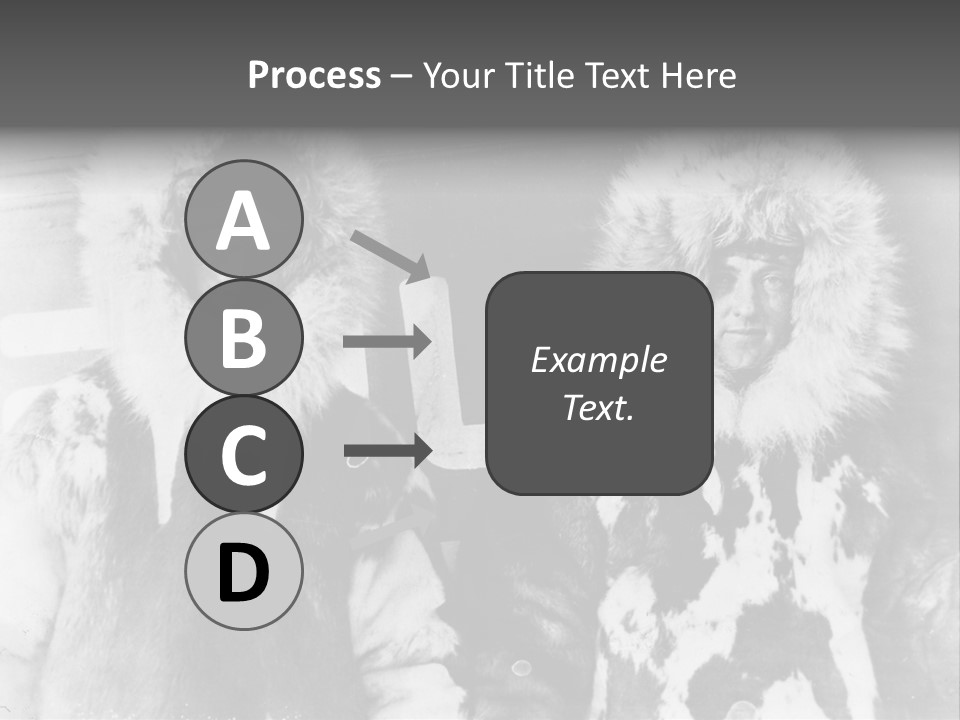 North Pole 20 Th Century People In Fur Coats PowerPoint Template