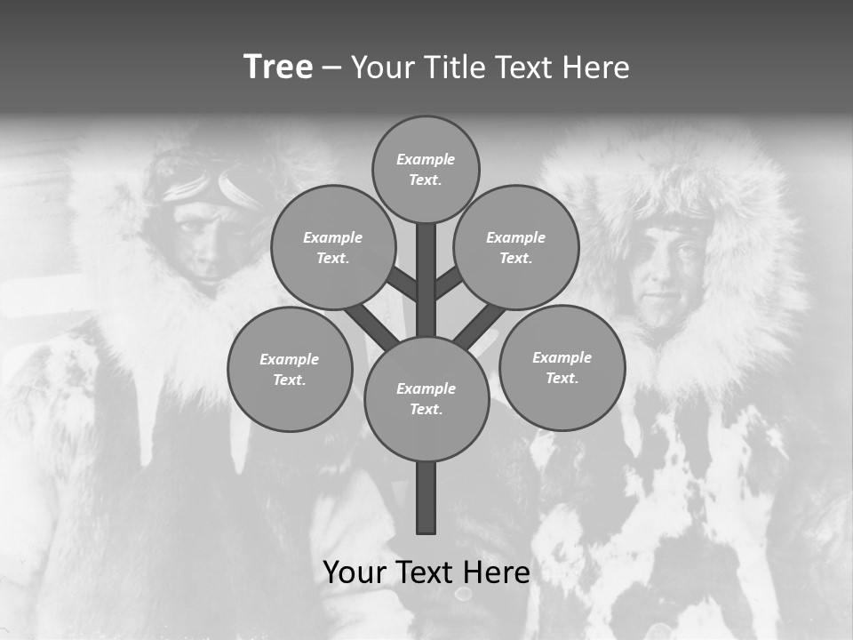 North Pole 20 Th Century People In Fur Coats PowerPoint Template