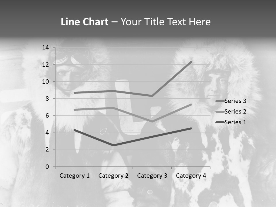 North Pole 20 Th Century People In Fur Coats PowerPoint Template