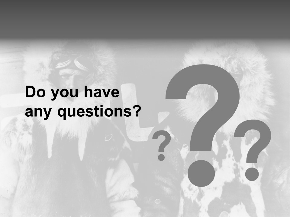 North Pole 20 Th Century People In Fur Coats PowerPoint Template