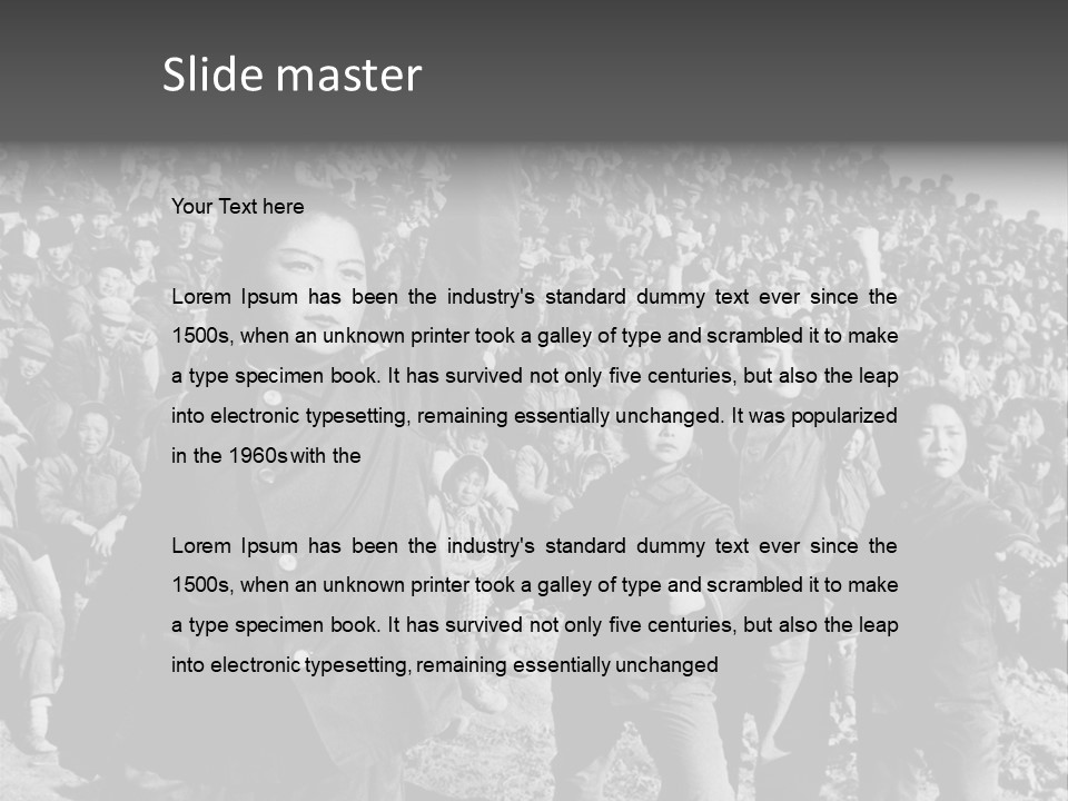 Chinese Children Communism PowerPoint Template