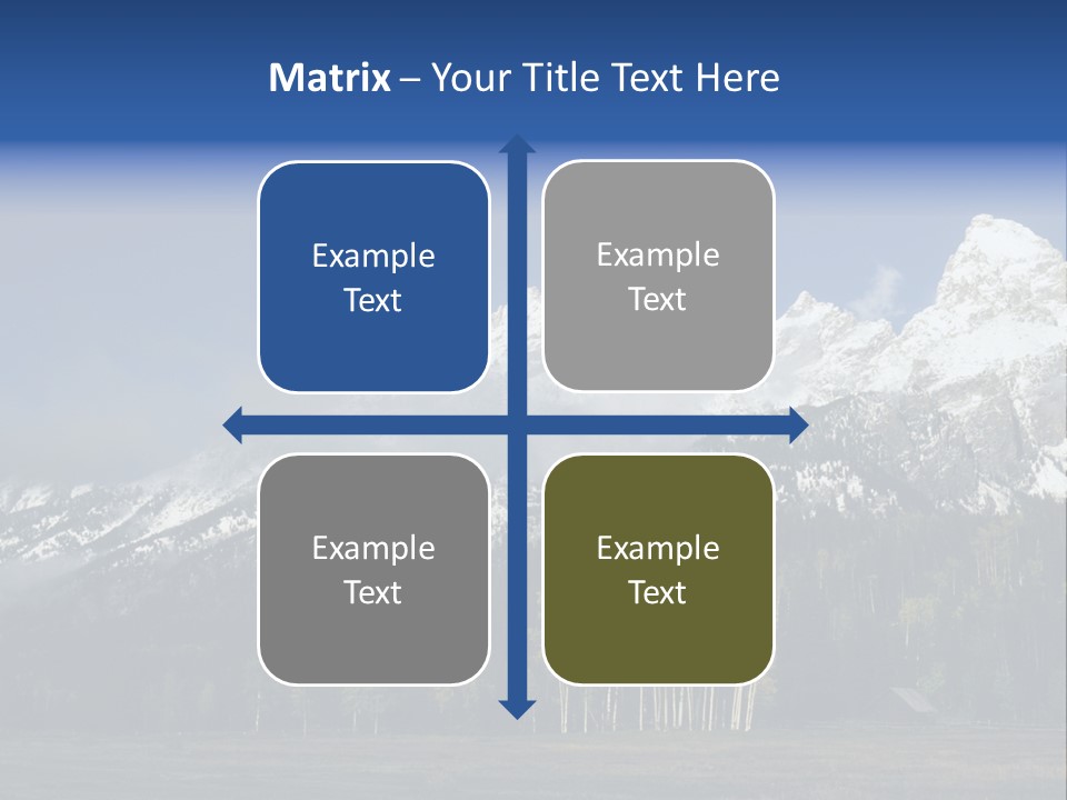 Extraordinary Mountain Landscape With Green Forest In The Foothills PowerPoint Template