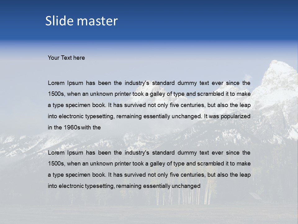 Extraordinary Mountain Landscape With Green Forest In The Foothills PowerPoint Template