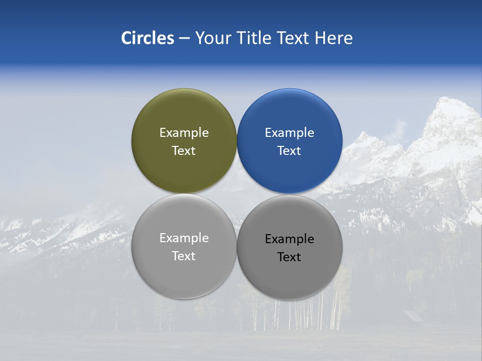 Extraordinary Mountain Landscape With Green Forest In The Foothills PowerPoint Template