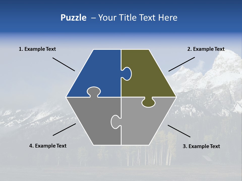 Extraordinary Mountain Landscape With Green Forest In The Foothills PowerPoint Template