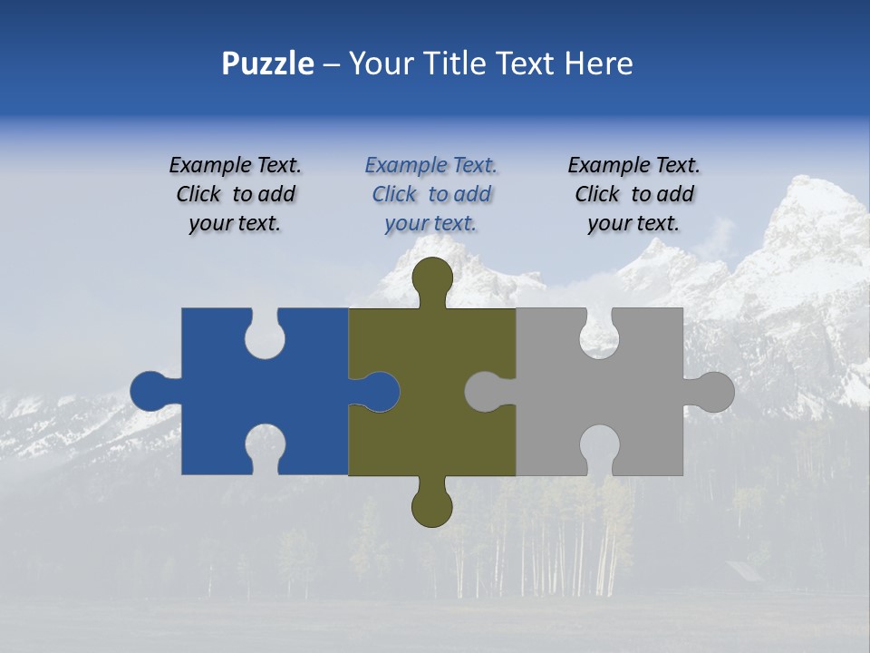 Extraordinary Mountain Landscape With Green Forest In The Foothills PowerPoint Template