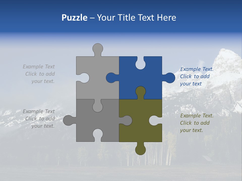 Extraordinary Mountain Landscape With Green Forest In The Foothills PowerPoint Template