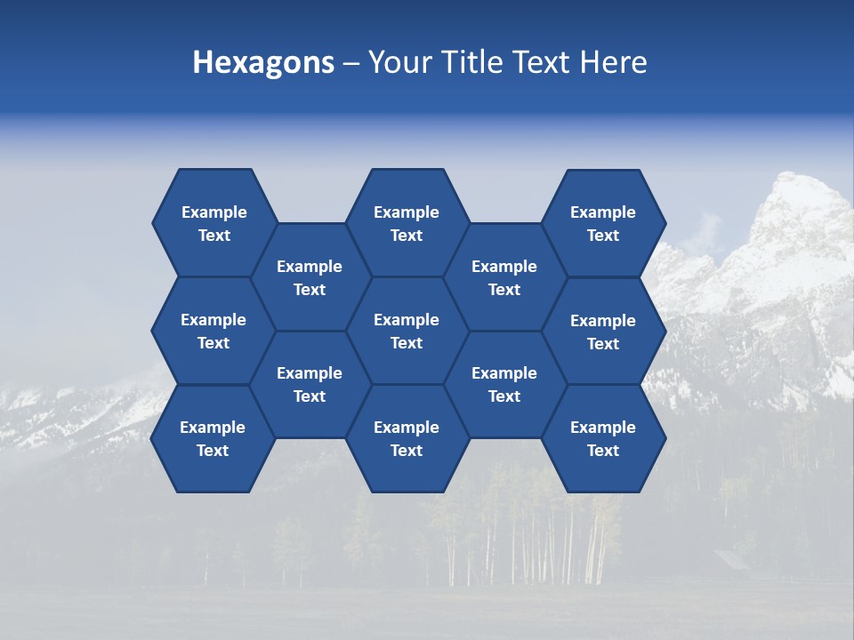 Extraordinary Mountain Landscape With Green Forest In The Foothills PowerPoint Template