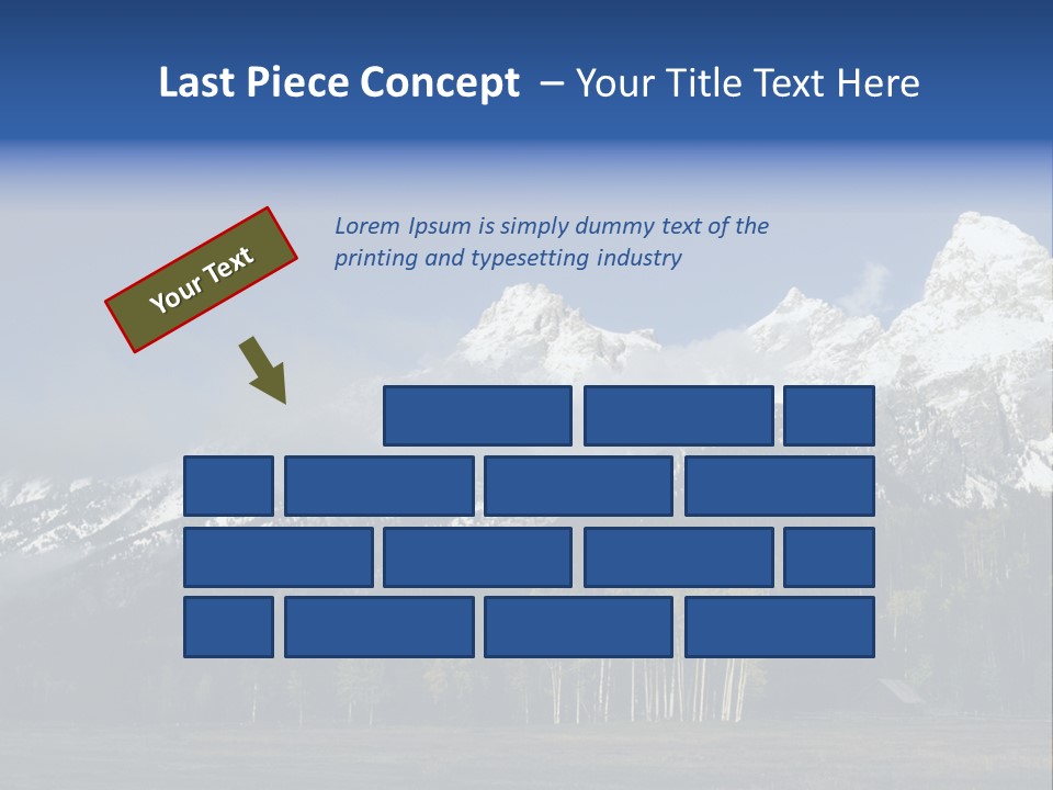 Extraordinary Mountain Landscape With Green Forest In The Foothills PowerPoint Template