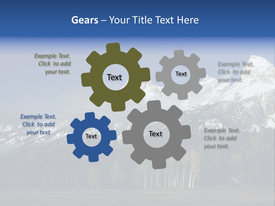 Extraordinary Mountain Landscape With Green Forest In The Foothills PowerPoint Template