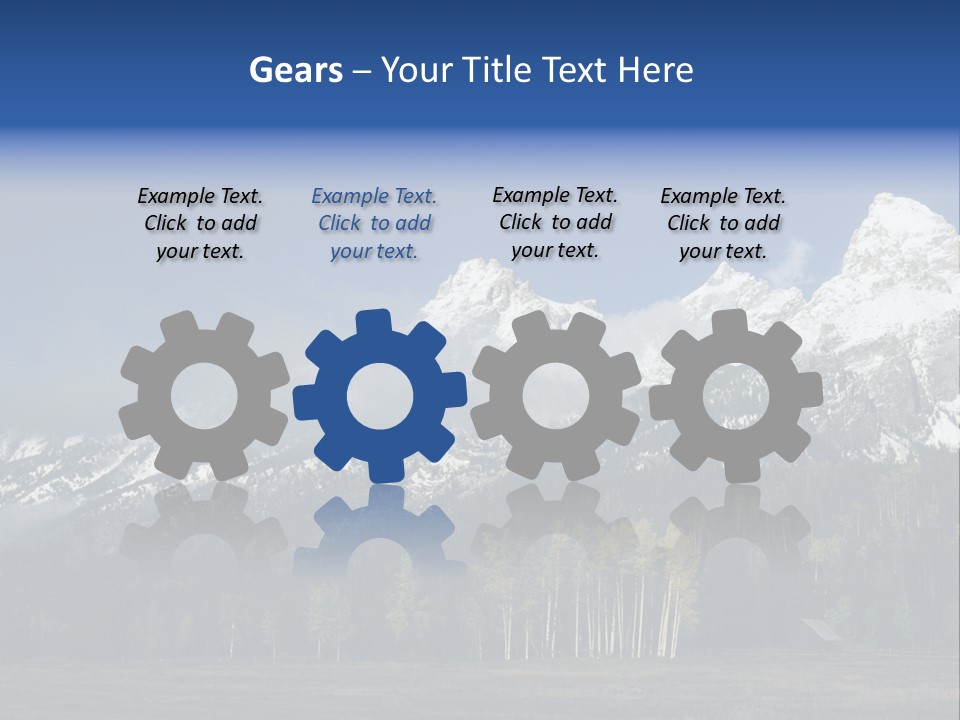 Extraordinary Mountain Landscape With Green Forest In The Foothills PowerPoint Template