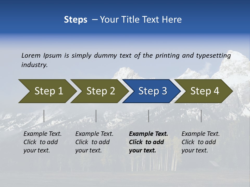 Extraordinary Mountain Landscape With Green Forest In The Foothills PowerPoint Template