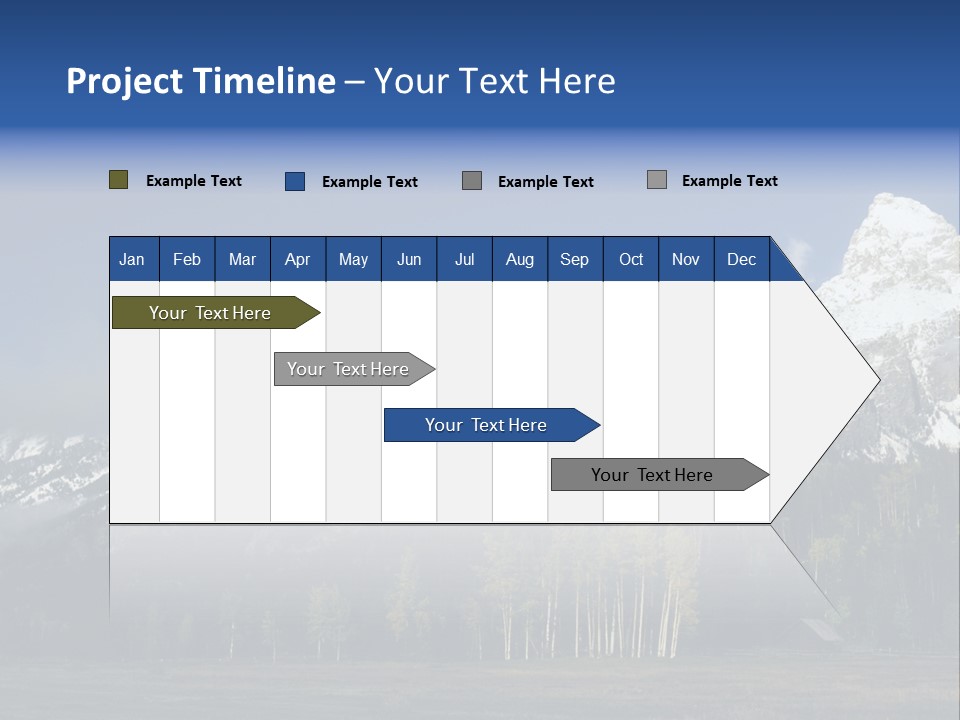 Extraordinary Mountain Landscape With Green Forest In The Foothills PowerPoint Template