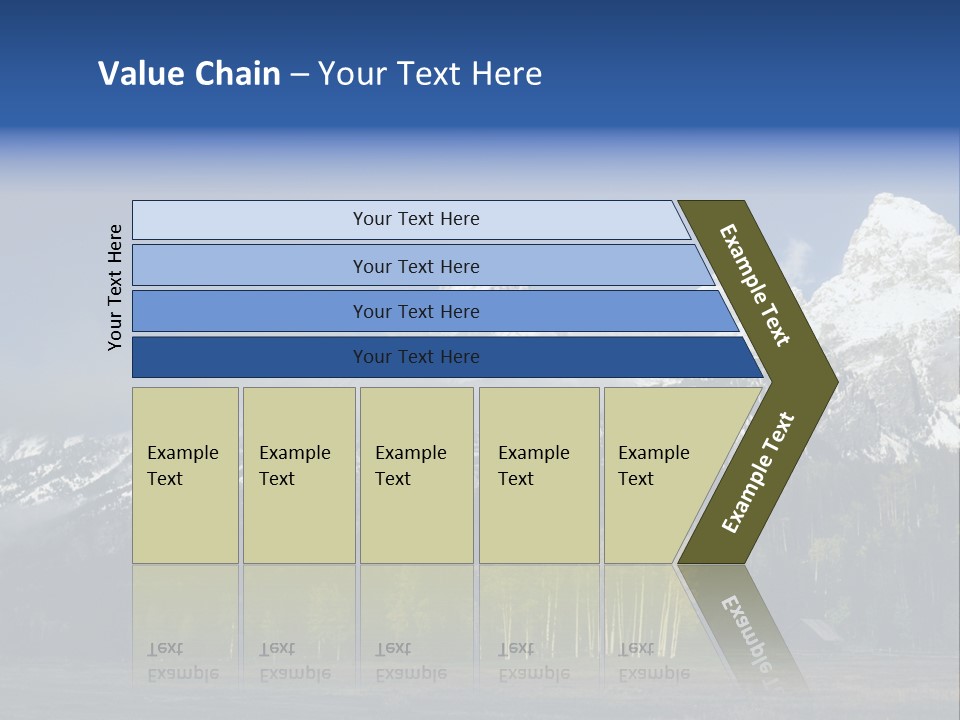 Extraordinary Mountain Landscape With Green Forest In The Foothills PowerPoint Template