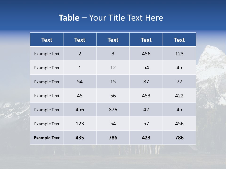 Extraordinary Mountain Landscape With Green Forest In The Foothills PowerPoint Template