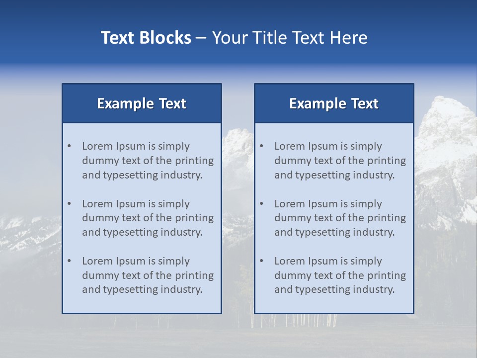 Extraordinary Mountain Landscape With Green Forest In The Foothills PowerPoint Template