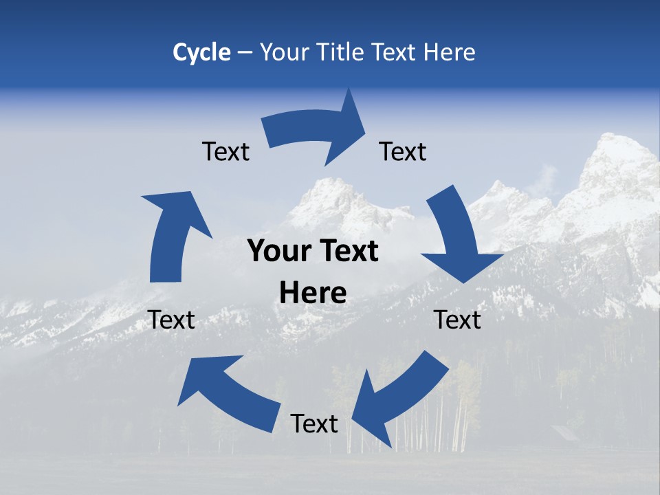 Extraordinary Mountain Landscape With Green Forest In The Foothills PowerPoint Template