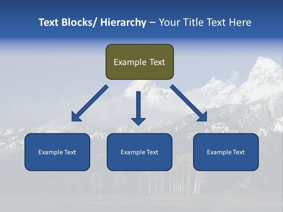 Extraordinary Mountain Landscape With Green Forest In The Foothills PowerPoint Template