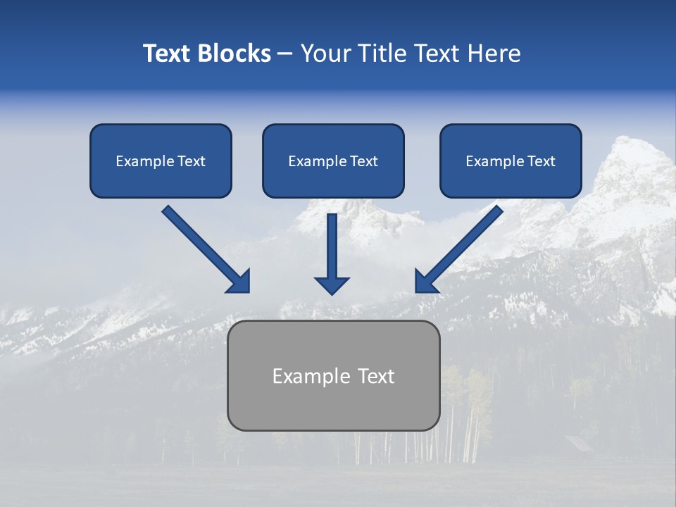 Extraordinary Mountain Landscape With Green Forest In The Foothills PowerPoint Template