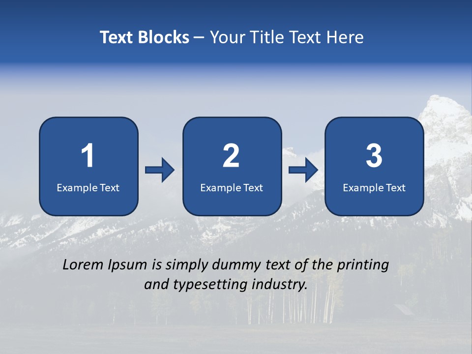 Extraordinary Mountain Landscape With Green Forest In The Foothills PowerPoint Template