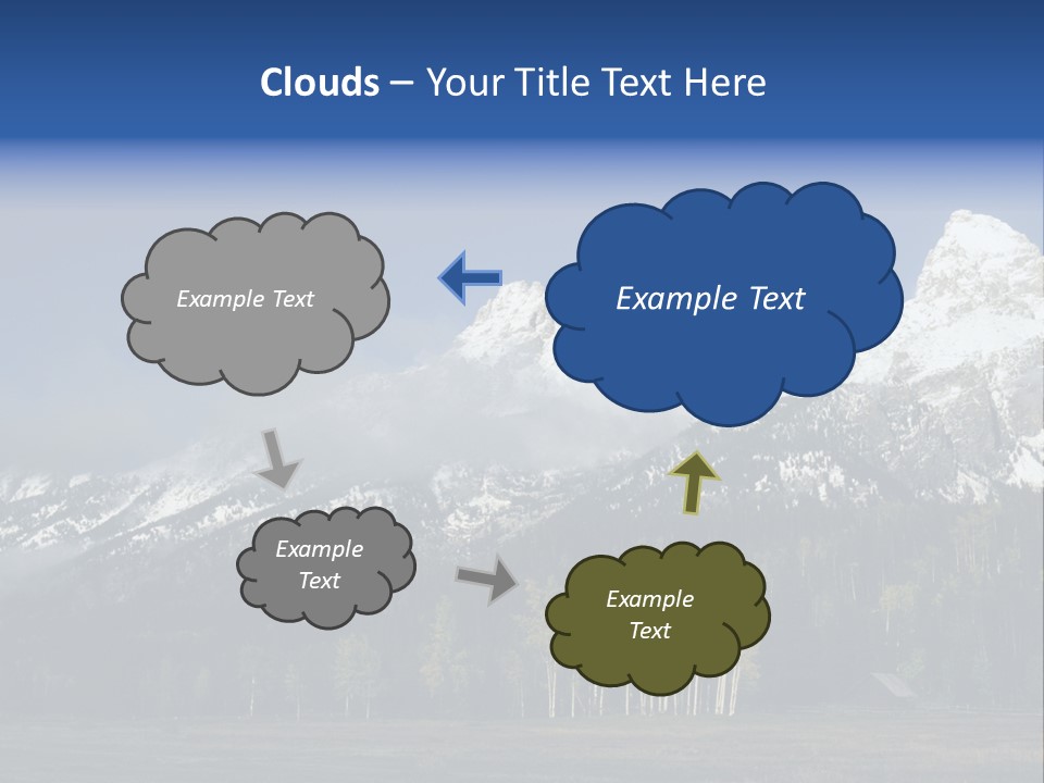 Extraordinary Mountain Landscape With Green Forest In The Foothills PowerPoint Template