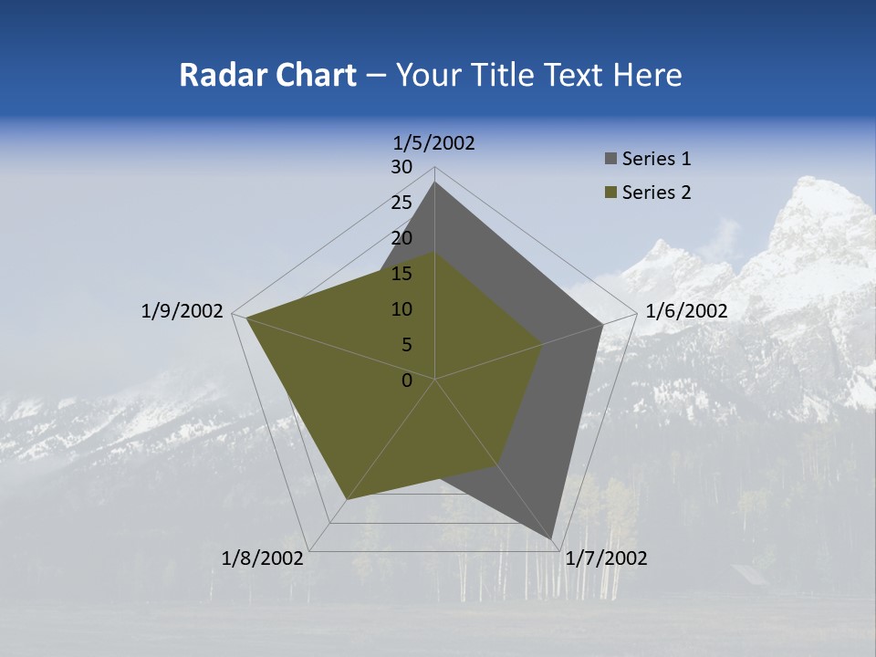 Extraordinary Mountain Landscape With Green Forest In The Foothills PowerPoint Template