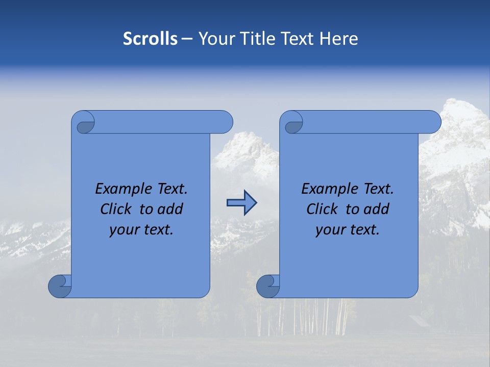Extraordinary Mountain Landscape With Green Forest In The Foothills PowerPoint Template
