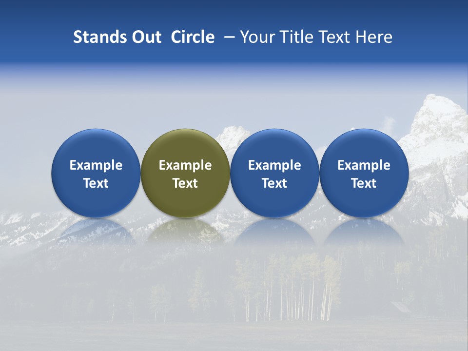 Extraordinary Mountain Landscape With Green Forest In The Foothills PowerPoint Template