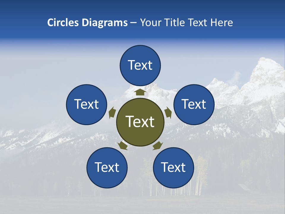 Extraordinary Mountain Landscape With Green Forest In The Foothills PowerPoint Template