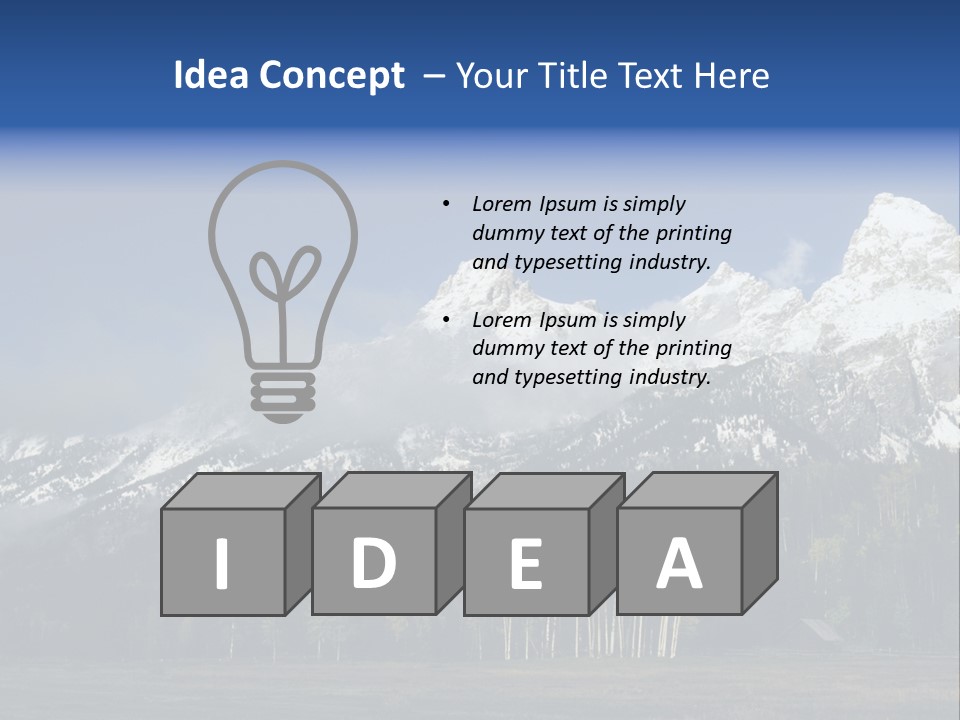 Extraordinary Mountain Landscape With Green Forest In The Foothills PowerPoint Template