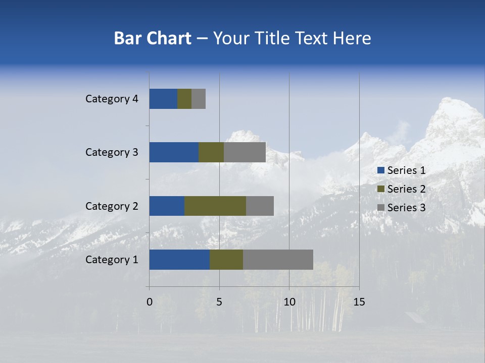 Extraordinary Mountain Landscape With Green Forest In The Foothills PowerPoint Template