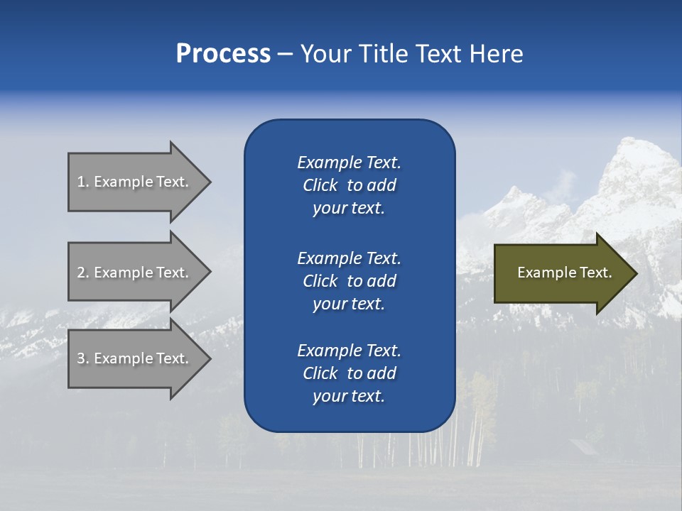 Extraordinary Mountain Landscape With Green Forest In The Foothills PowerPoint Template