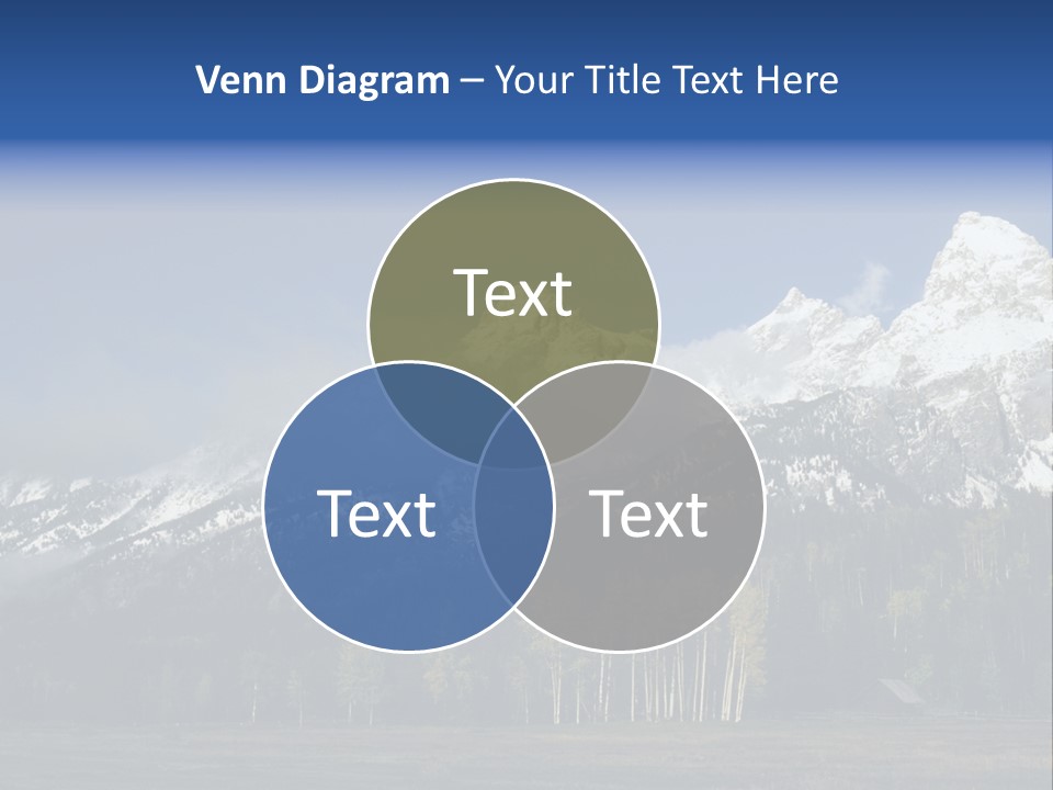 Extraordinary Mountain Landscape With Green Forest In The Foothills PowerPoint Template