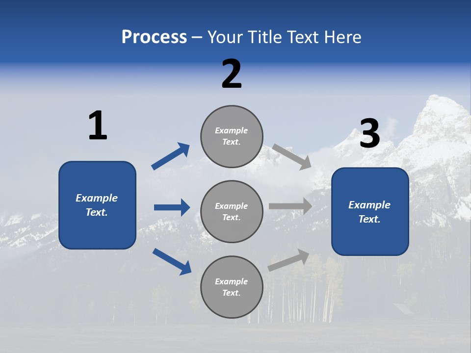 Extraordinary Mountain Landscape With Green Forest In The Foothills PowerPoint Template