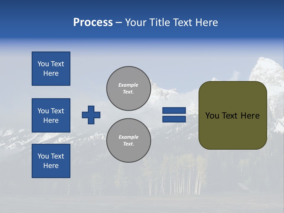 Extraordinary Mountain Landscape With Green Forest In The Foothills PowerPoint Template
