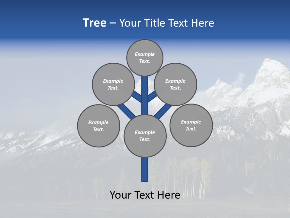 Extraordinary Mountain Landscape With Green Forest In The Foothills PowerPoint Template