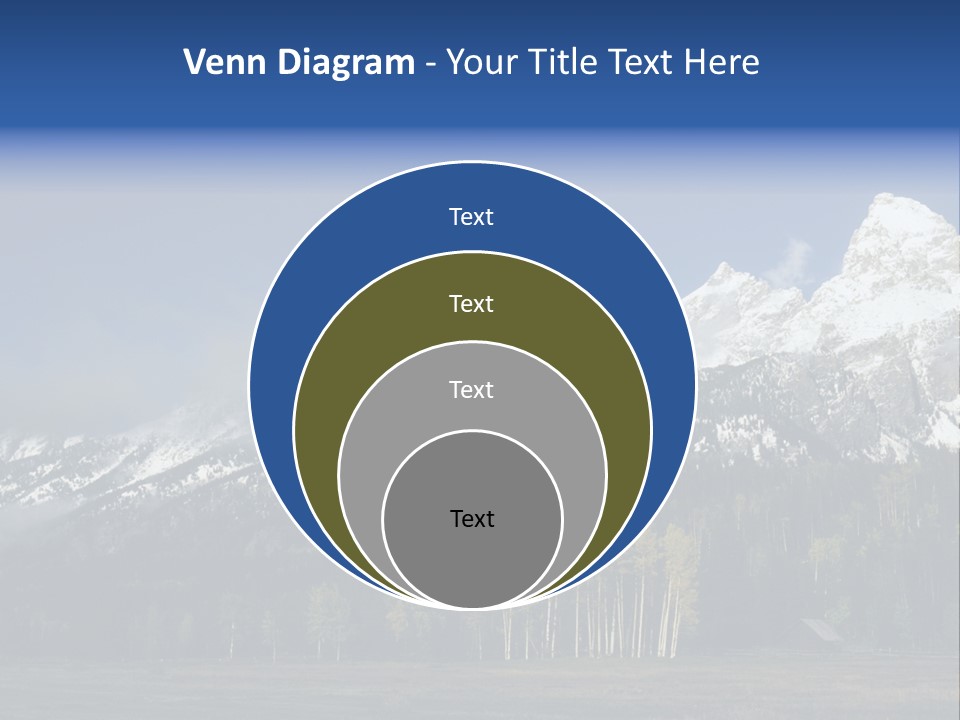 Extraordinary Mountain Landscape With Green Forest In The Foothills PowerPoint Template
