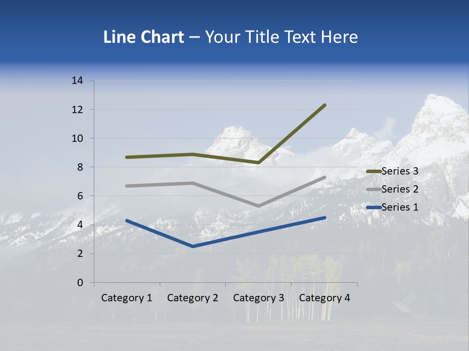 Extraordinary Mountain Landscape With Green Forest In The Foothills PowerPoint Template