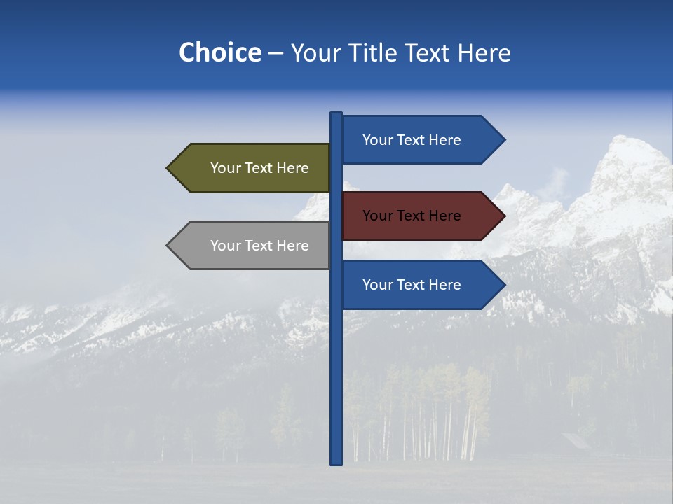 Extraordinary Mountain Landscape With Green Forest In The Foothills PowerPoint Template