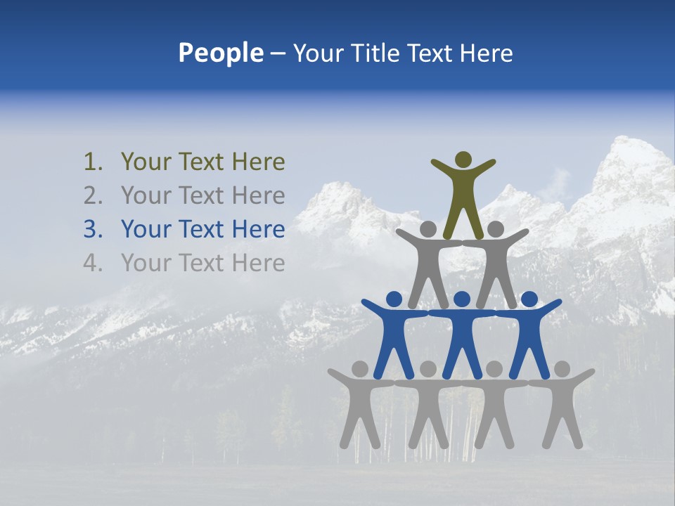 Extraordinary Mountain Landscape With Green Forest In The Foothills PowerPoint Template