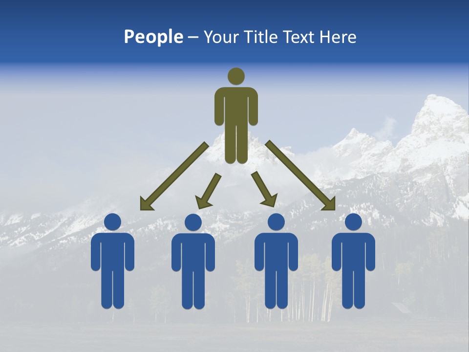 Extraordinary Mountain Landscape With Green Forest In The Foothills PowerPoint Template