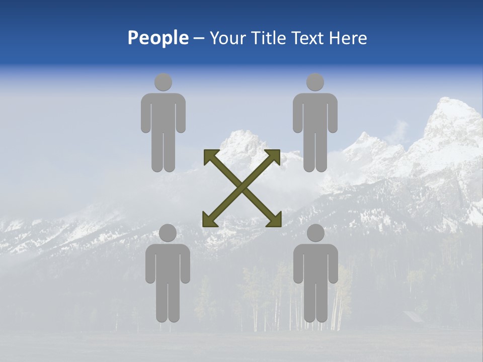 Extraordinary Mountain Landscape With Green Forest In The Foothills PowerPoint Template