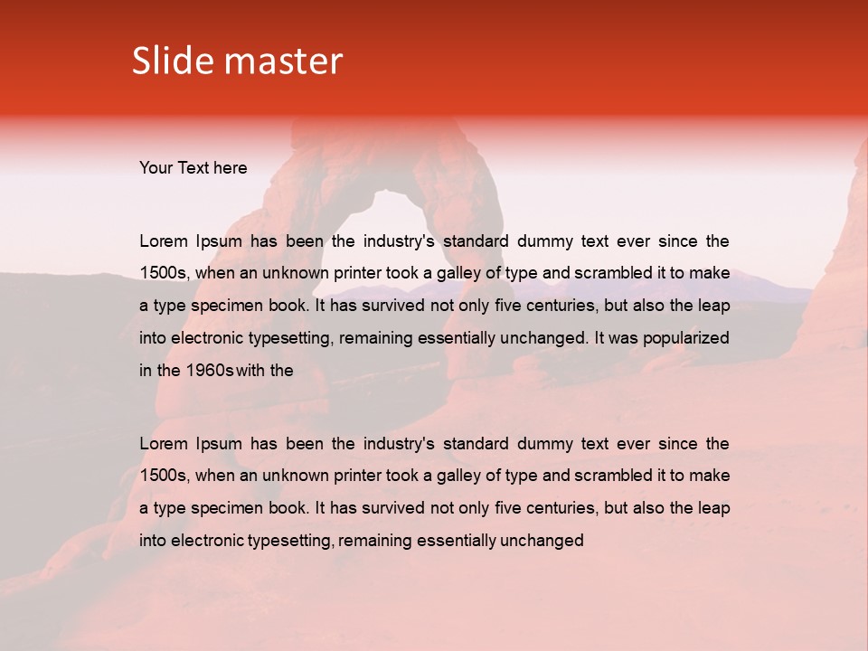 Beautiful Scenery In The Canyon PowerPoint Template