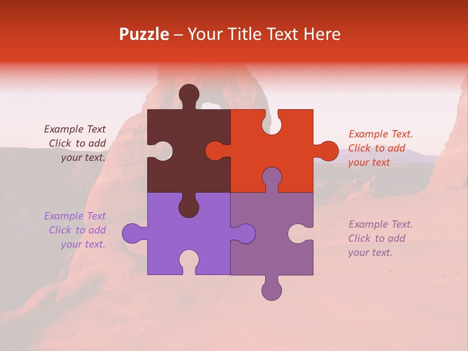 Beautiful Scenery In The Canyon PowerPoint Template