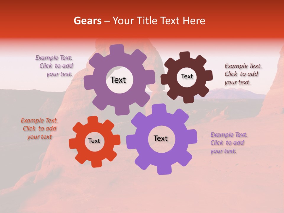 Beautiful Scenery In The Canyon PowerPoint Template