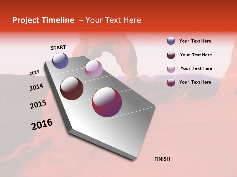 Beautiful Scenery In The Canyon PowerPoint Template