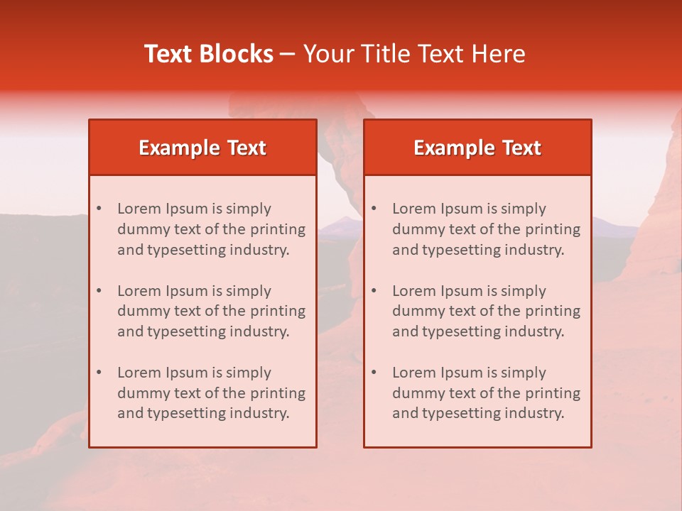 Beautiful Scenery In The Canyon PowerPoint Template